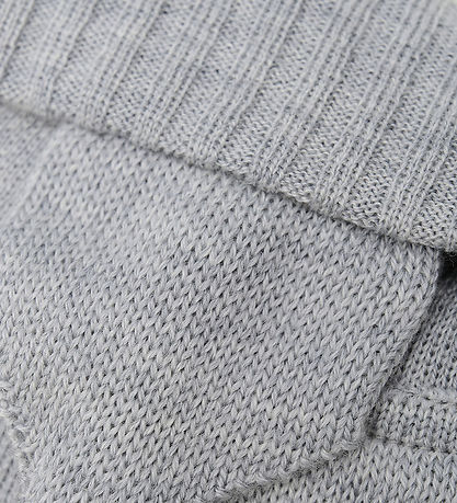 Huttelihut Beanie w. Earflaps - Knitted - Wool - Medium+ Grey Me