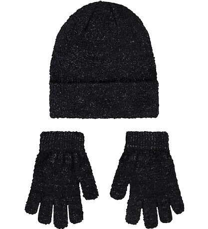 Bonnet/Gants Nike - Tricoté - Noir av. Brillant