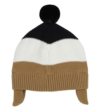 BOSS Beanie w. Fleece - Knitted - Cookie/White/Black