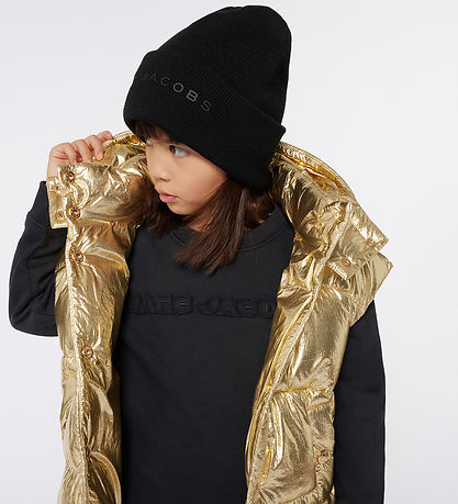 Little Marc Jacobs Beanie - Knitted - Black w. Print