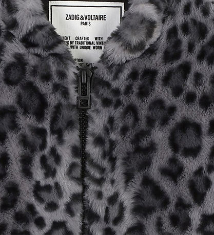Zadig Voltaire Jacket Faux Fur Black Gray KW RO