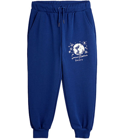 Mini Rodini Sweatpants - Samhälle Emb - Blå