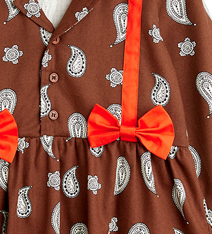 Mini Rodini Kjóll - Paisley Aop - Brown