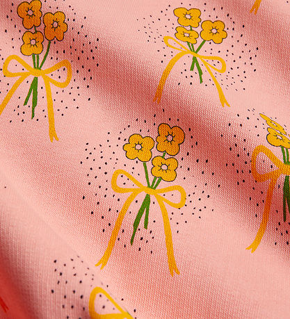 Mini Rodini Joggingbuxur - Winter Flowers Aop - Bleikt