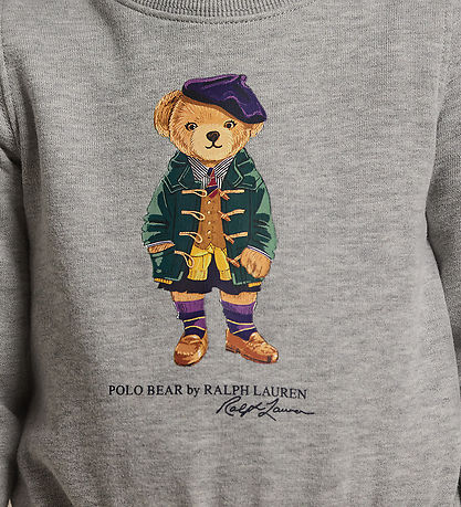 Polo Ralph Lauren Sweatkleid - Grau Meliert m. Kuscheltier