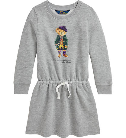Polo Ralph Lauren Sweatkleid - Grau Meliert m. Kuscheltier