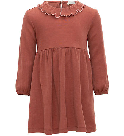 Minimalisma Kjóll - Ull - Listrænn - Autumn Blush