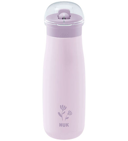 Nuk Vatnsflaska M. sogrör - Mini-Me Flip - 500 ml - Stál - Flowe