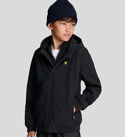 Lyle & Scott Softshell Jacket w. Fleece - Jet Black