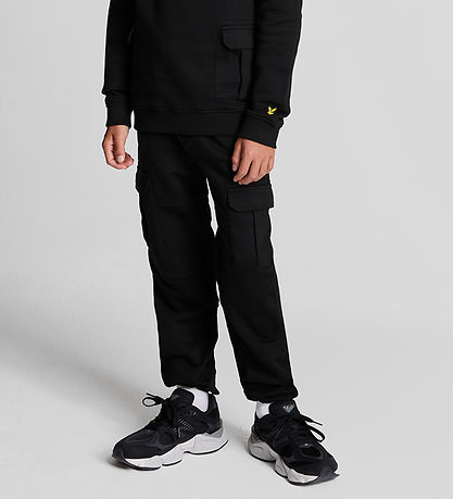 Lyle & Scott Sweatpants - Cuffed Cargo - Jet Black
