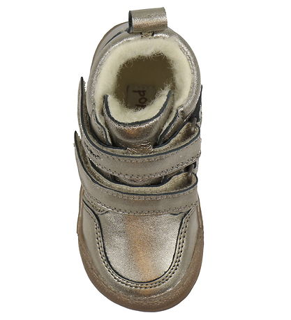 Pom Pom Winter Boots - Sneaker Wool Booty - Metallic Asphalt w.