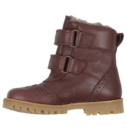 Pom Pom Vinterkängor - Broque Velcro Boot Tex - Deep Rouge m. F