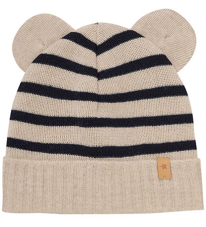 Huttelihut Beanie - Wool - Knitted - Dark Navy w. Ears