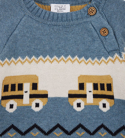 Hust and Claire Blouse - Knitted - Pallet - Ocean Melange w. Car