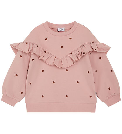 Hust and Claire Sweatshirt - Sicilië - Dusty Rose m. Stippen