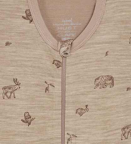Hust and Claire Jumpsuit - Wool/Bamboo - Manu - Biscuit Melange 