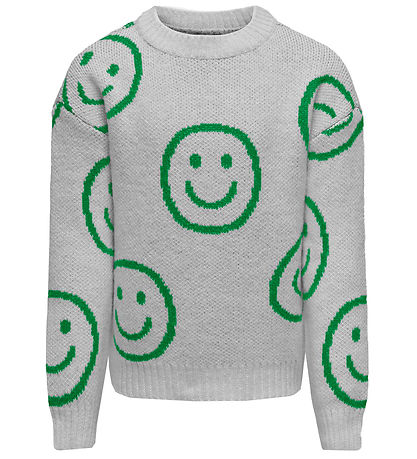Kids Only Blouse - Knitted - KogHappie - Leight Grey Melange/Ice
