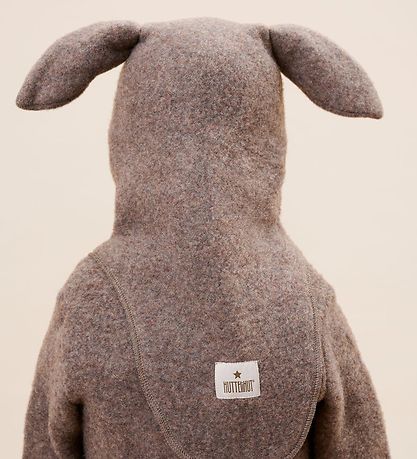 Huttelihut Balaclava - Wool fleece - Single Layer - Brown Melang
