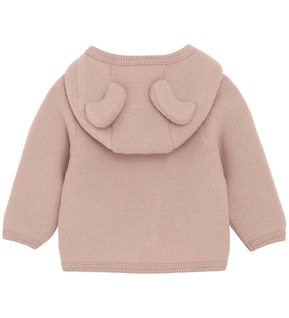 Huttelihut Cardigan - Wool fleece - Mahogany Rose w. Ears