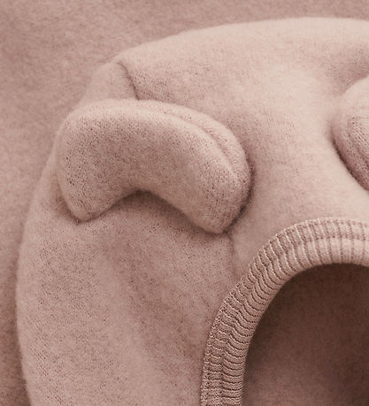 Huttelihut Cardigan - Wool fleece - Mahogany Rose w. Ears