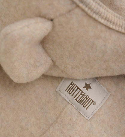 Huttelihut Pramsuit - Wool fleece - Camel Melange w. Ears