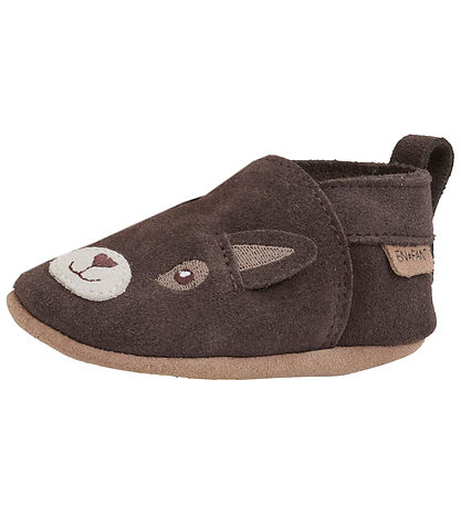 En Fant Leder-Krabbelschuhe - Chocolate Brown