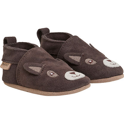 En Fant Leder-Krabbelschuhe - Chocolate Brown