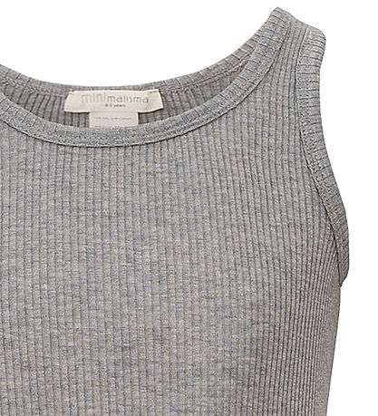 Minimalisma Top - Rib - Zijde/Katoen - Billund - Grey Melange
