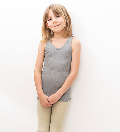 Minimalisma Top - Rib - Zijde/Katoen - Billund - Grey Melange