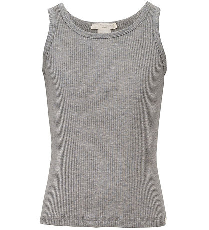 Minimalisma Top - Rib - Zijde/Katoen - Billund - Grey Melange