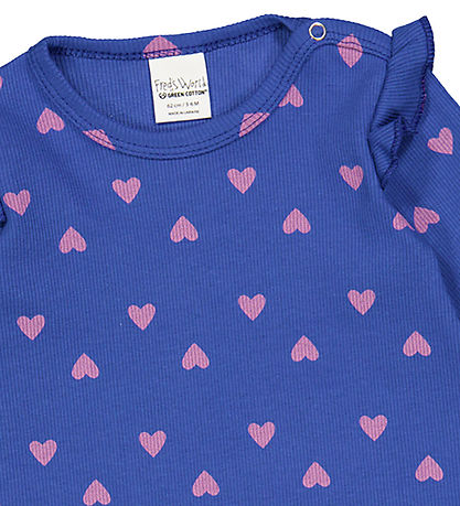Freds World Kjóll - Rib - Heart - Stjarna Blue/Bleikt Haze