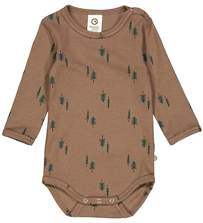 Müsli Bodysuit L/æ - Rib - Pine - Shade/Balance Green/Bark