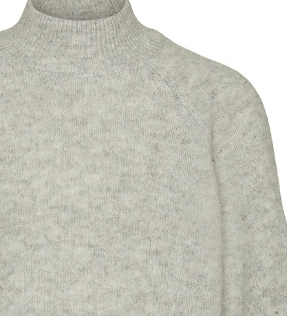 Vero Moda Girl Blússa - Prjónað - VmLeaf - Light Grey Melange