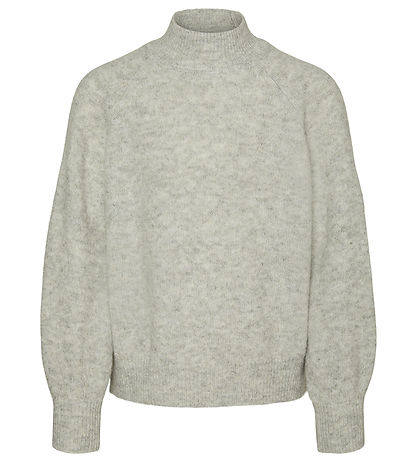 Vero Moda Girl Blússa - Prjónað - VmLeaf - Light Grey Melange