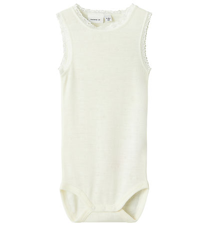 Name It Bodysuit u/æ - Wool - NbfWang - Snow White w. Pointelle