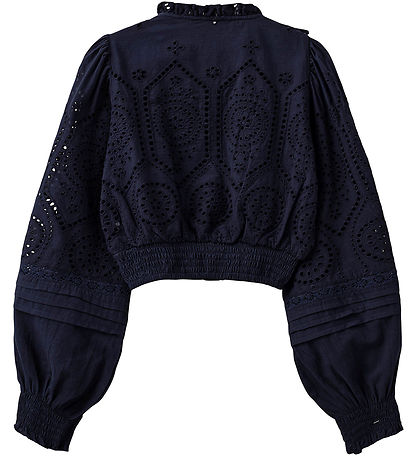 Sofie Schnoor Blússa - Dark Blue M. Mynsturprjón
