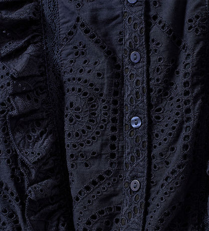 Sofie Schnoor Blússa - Dark Blue M. Mynsturprjón