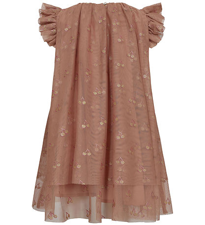 Sofie Schnoor Dress - Rosy Brown w. Cherry/Glitter