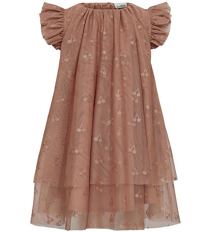 Sofie Schnoor Dress - Rosy Brown w. Cherry/Glitter
