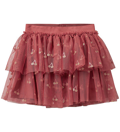 Sofie Schnoor Skirt - Coral Pink w. Cherry/Glitter