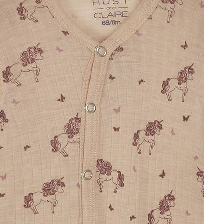 Hust and Claire Náttföt - ull/Tencel - Rib - Mocel - Rose Cloud