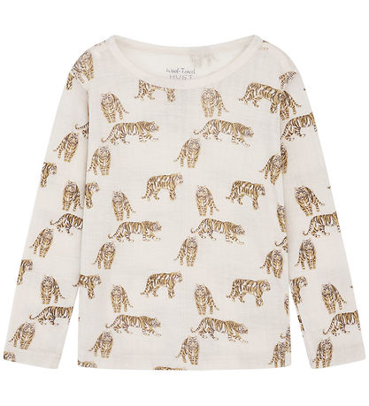 Hust Duck Caire Blouse - Wool/Tencel - Acel - French Oak w. Tigr