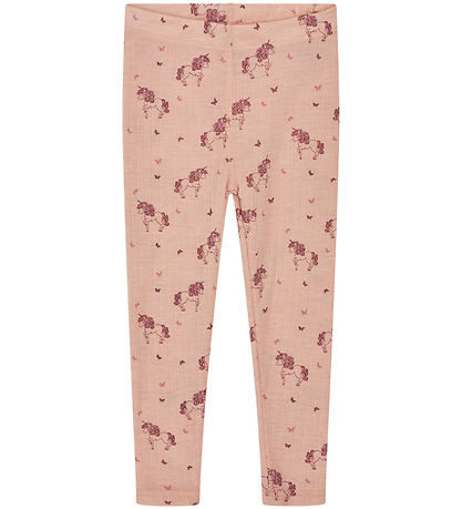 Hust and Claire Leggings - Wool/Tencel - Rib - Locel - Rose Clou