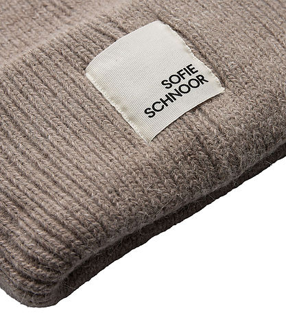 Sofie Schnoor Húfa - Prjónað - Brown Melange
