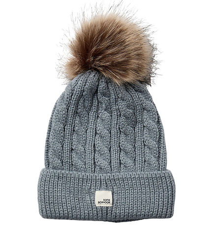 Sofie Schnoor Beanie/Gloves - Knitted - Grey Melange