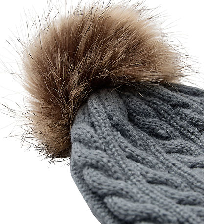 Sofie Schnoor Beanie/Gloves - Knitted - Grey Melange