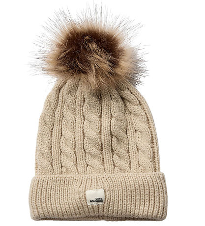 Sofie Schnoor Beanie/Gloves - Knitted - Brown Melange