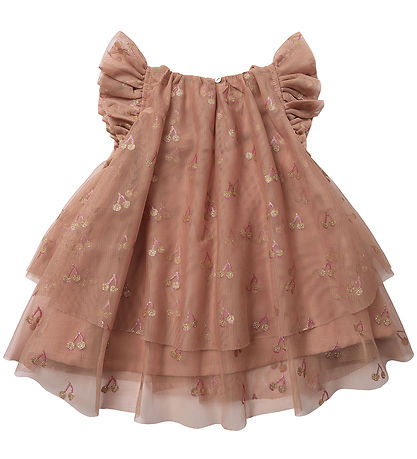 Sofie Schnoor Dress - Rosy Brown w. Cherry/Glitter