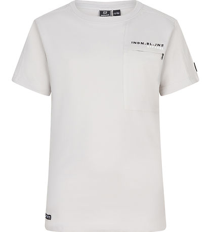 Indian Blue Jeans T-shirt - Pocket Zip - Grey