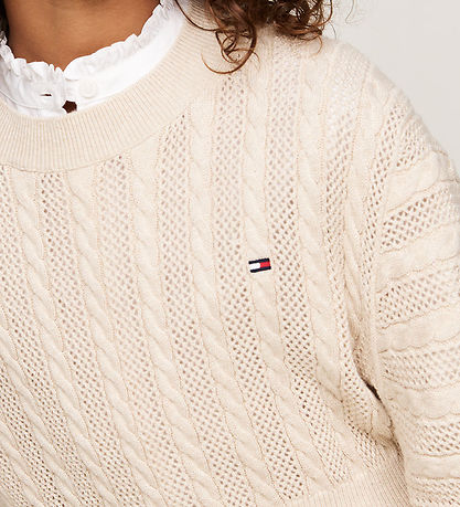 Tommy Hilfiger Dress - Knitted - Cable - Heathered Oat